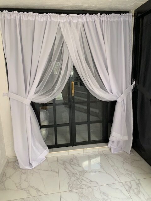 Cortinas Semicruzadas de Tafetan y Tergal Francés. - Imagen 30