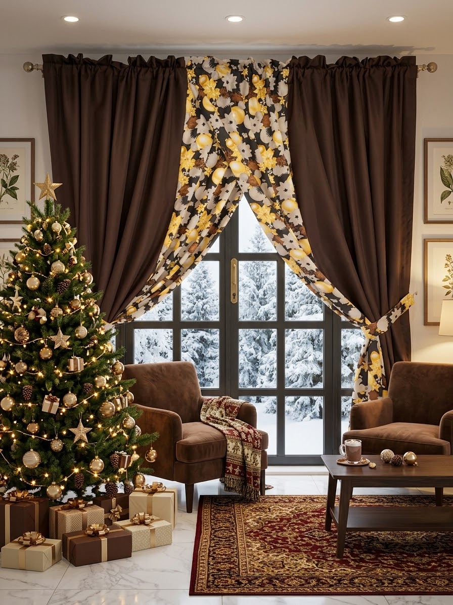 Cortinas Navideñas paneles Semicruzados - Imagen 6
