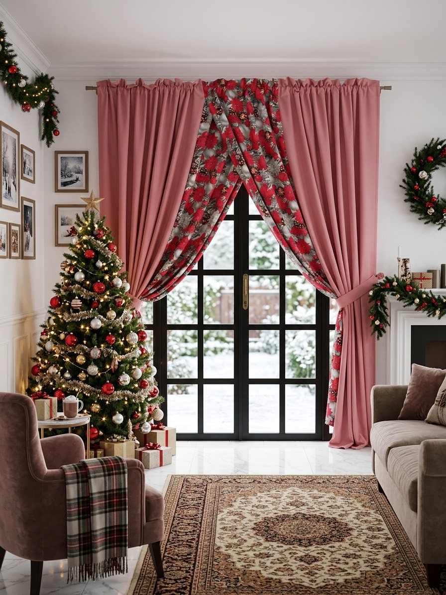 Cortinas Navideñas paneles Semicruzados - Imagen 4